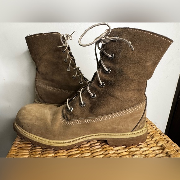 Timberland Women’s Sz 8.5  Teddy Fleece Fold-Down Waterproof Outdoor Boot  Snow - Picture 7 of 16